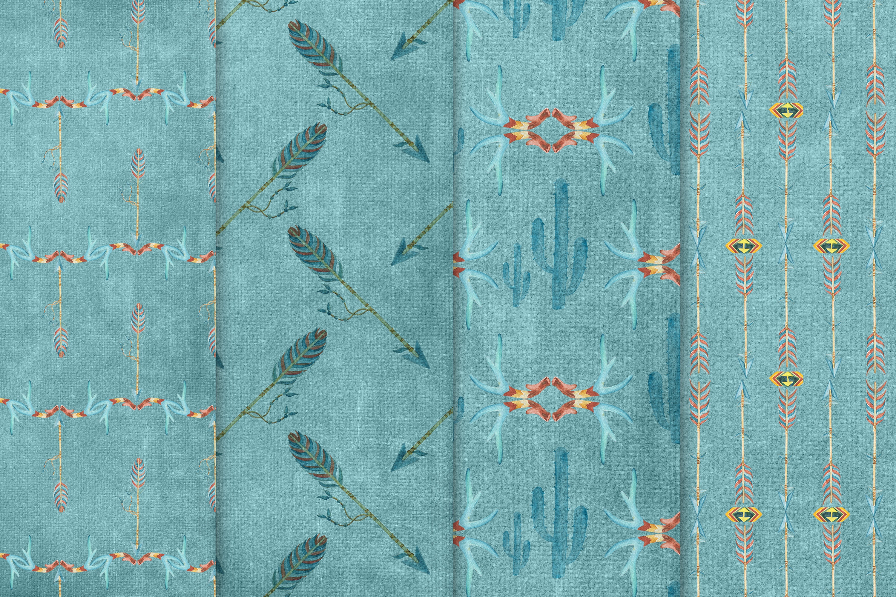 Native American Digital Paper Pack, Seamless Paper, Tribal, Ethnic ...