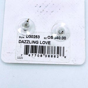 Brighton NWT silver plated bright red heart pierced huggee style earrings image 3