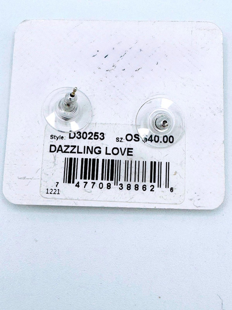 Brighton NWT silver plated bright red heart pierced huggee style earrings image 3