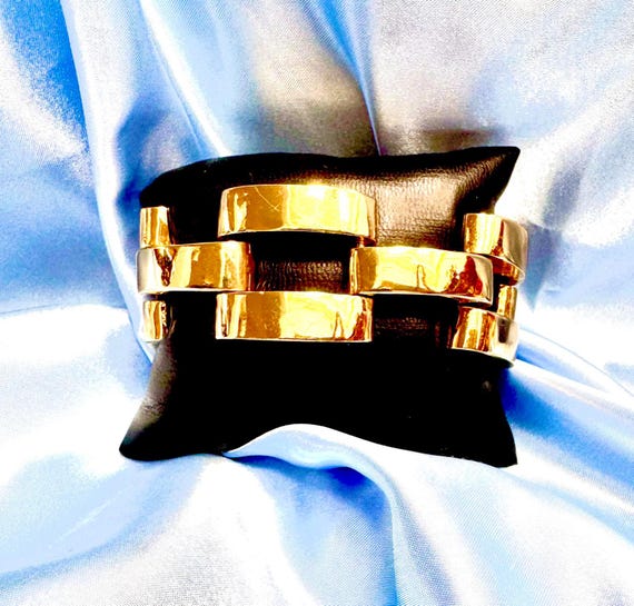 Vintage 1980's Style Shay (not Shay fine Jewelry) Tank Square Link Bracelet