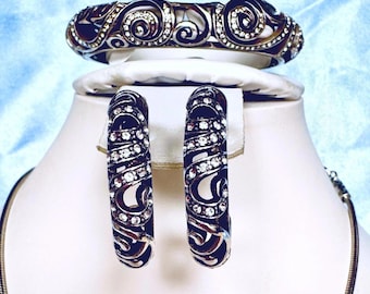 Podpisany zabytkowy zestaw Brighton Retired Anahita - naszyjnik, kolczyki i bransoletka