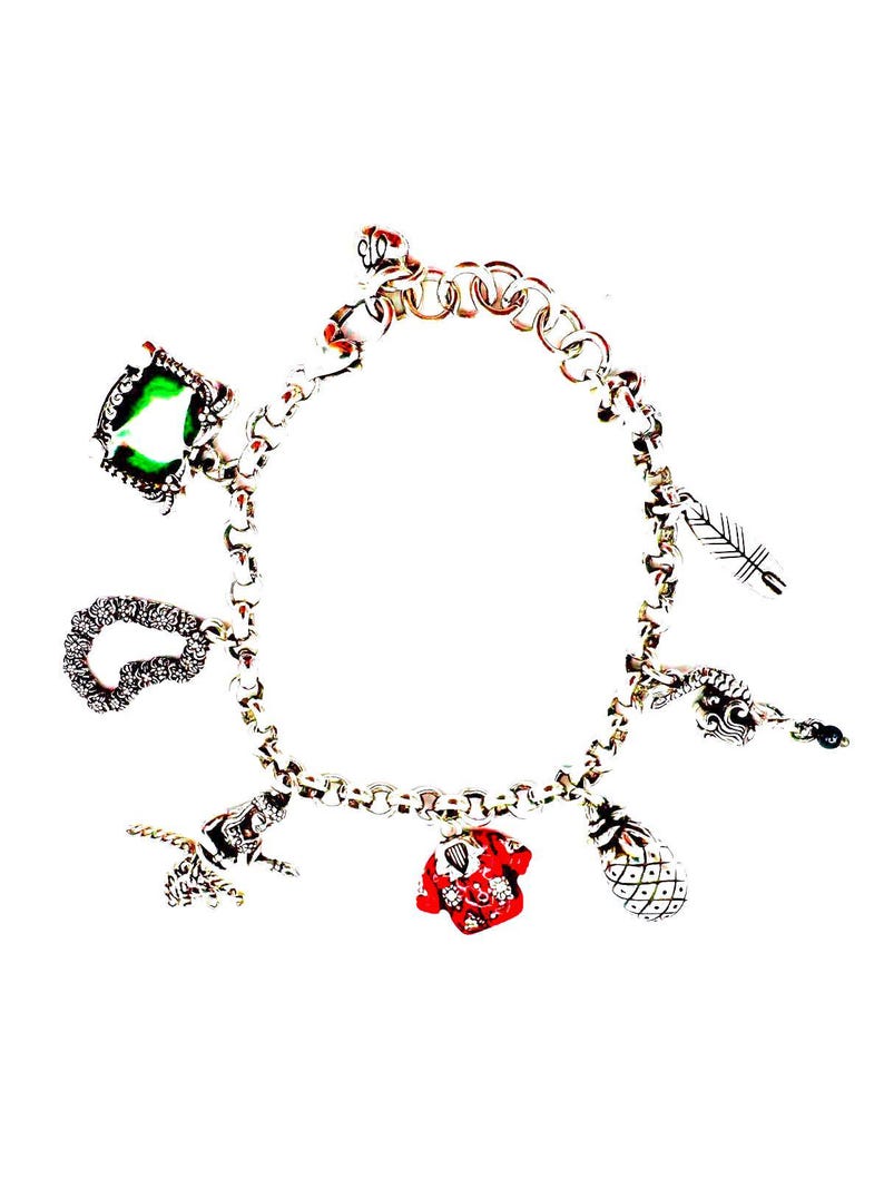 Pulsera de dijes Brighton chapada en plata con temática hawaiana (modelo descatalogado) - 7 dijes imagen 2