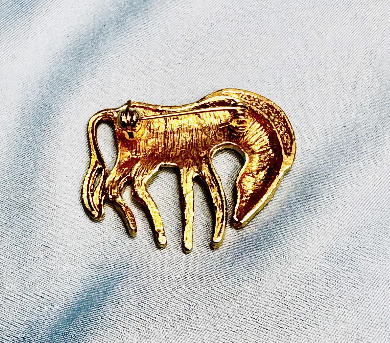 Vintage 1970's to 1980's Gold Tone Zebra Pin/brooch - Etsy Israel
