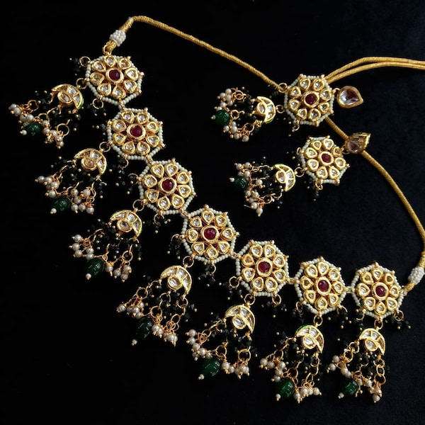Royal Kundan Necklace set/Meena kundan Set/Tanjore Kundan set/Pink kundan set/Bridal Kundan set/Sabyasachi set/Sabyasachi jewelry/bridal set