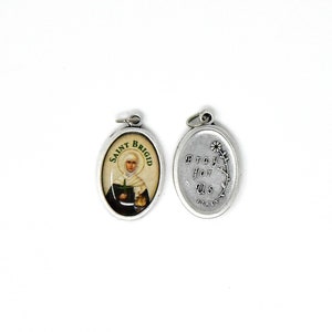 Saint Brigid Oxidised Medal