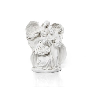 Angel & Holy Family Resin Statue