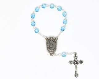 Acqua Santa Di Lourdes Con Rosario In Legno 40 Cm E Stampa Preghiera | Set Religioso Regalo