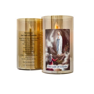 Lourdes Verschijningen Glas LED Kaars