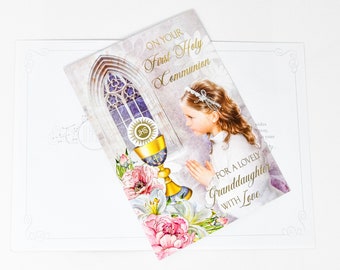 Grand-daughter First Holy Communion Card