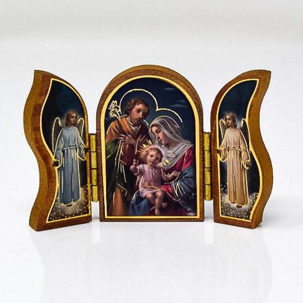 Holy Family Triptych Folding Plaque