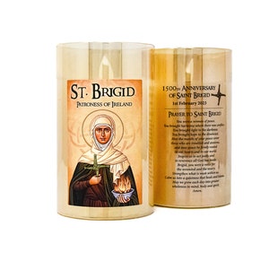 Vela de cristal LED Santa Brígida
