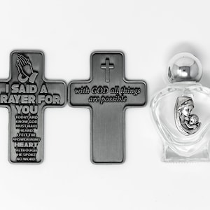 Lourdes Holy Water Bottle & I Said a Prayer Pocket Token