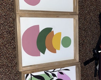 Three piece painting