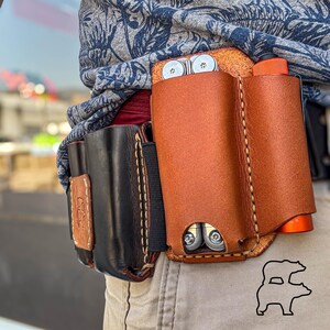 Leatherman Wave EDC Belt Clip Sheath / Borsa multiuso in pelle fatta a mano