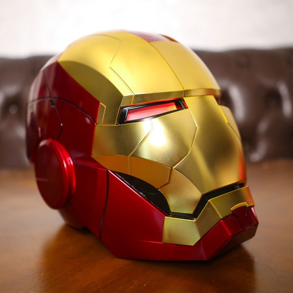 Wearable Iron Man Helmet golden Mask MK5 Wearable Iron Man Helmet Mask MK5 Can be opened Boyfriend's gift New Year Birthday Silver cosplay