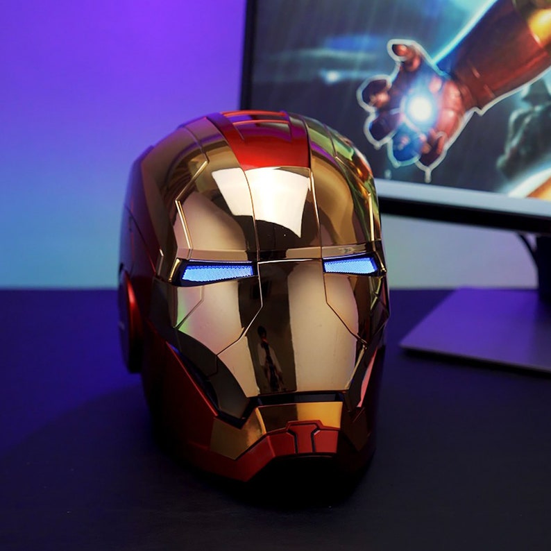 Wearable Iron Man Helmet Golden Mask MK5 Wearable Iron Man Etsy