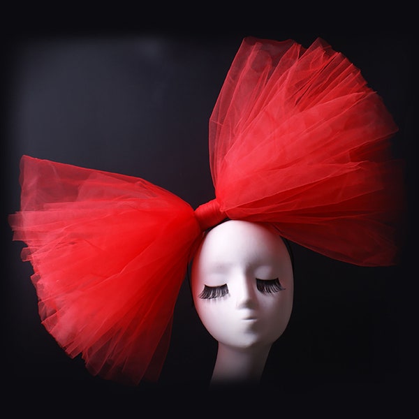 Oversized exaggerated bow headdress Model walk show, stage party, carnival Children's adult performance hair accessories