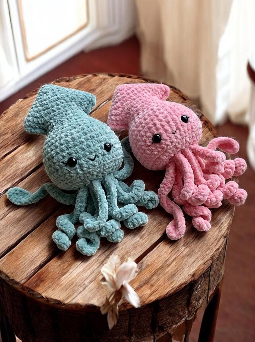 31 Squid Crochet Patterns for Ocean-Loving Crafters 5 Squid Squid Amigurumi