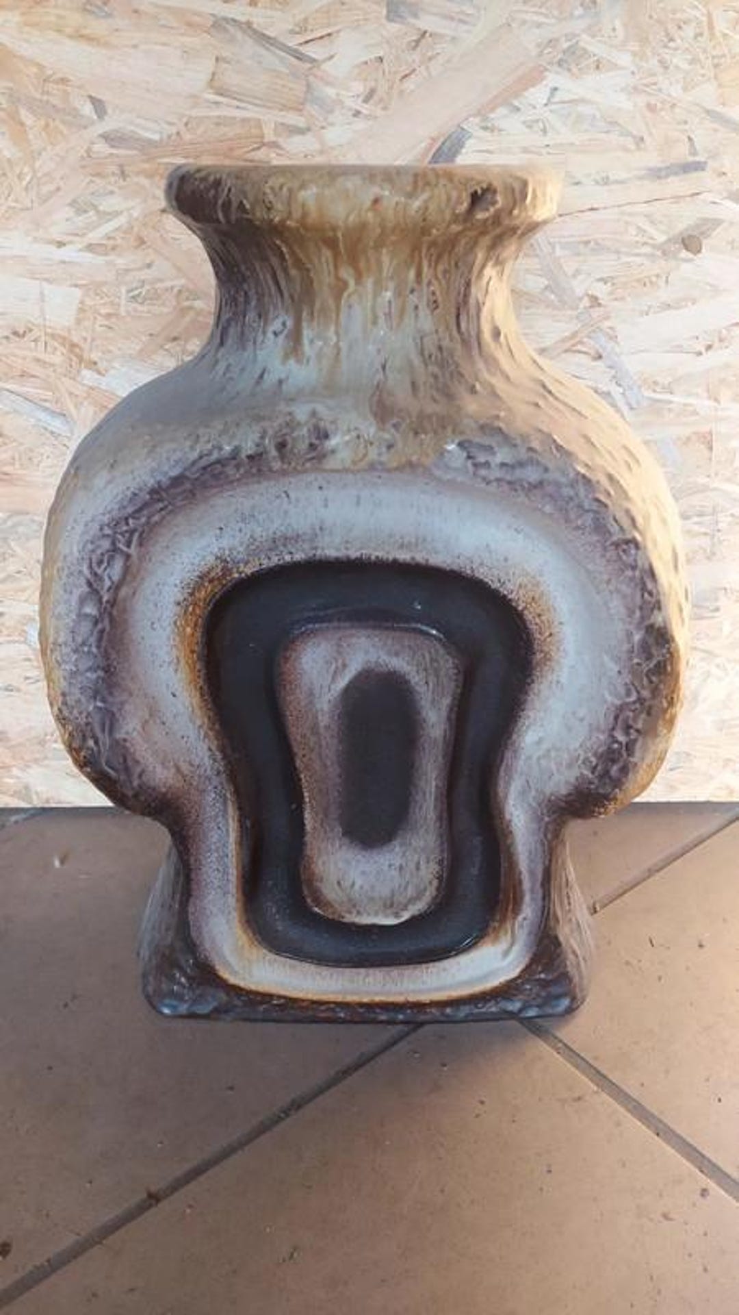西ドイツ Fat Lava Walter Becht 花瓶 24cm Unique Large Fat Lava Vase Walter Becht West Germany - Etsy