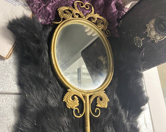 Vintage Handheld Victorian Vanity Mirror, Dark Academia Fairygrunge Gothic Gallery Wall Decor Etsy