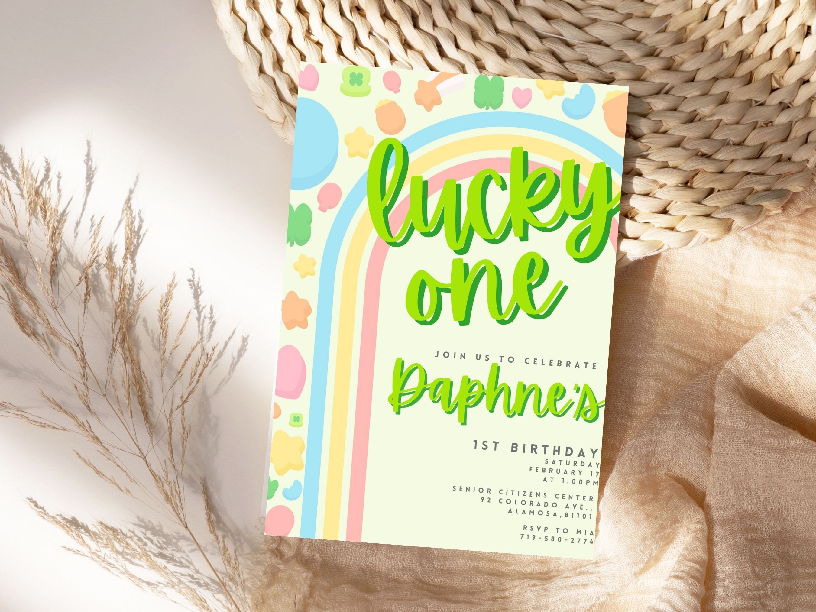 Lucky One Invitation Lucky One First Birthday Boy Shamrock Birthday ...