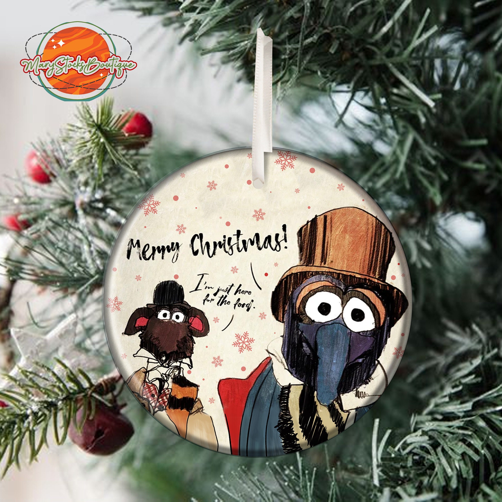Muppets Christmas Carol Inspired Ornament, Rizzo and Gonzo sold by