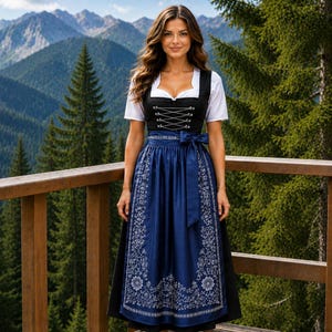 long sleeve oktoberfest dress TEAJOPSUU 4-16Y Girls Oktoberfest Dresses Traditional Long Sleeve Bavarian Dirndl Dresses German Beer Fastival Dress Round Neck Ankle Dress Pink