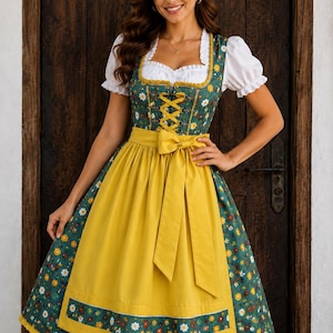 german dresses for women Style Sky Blue Dirndl Dress XXXL EMBROIDERY DETAILING Traditional German Clothing Cheap Dirndls