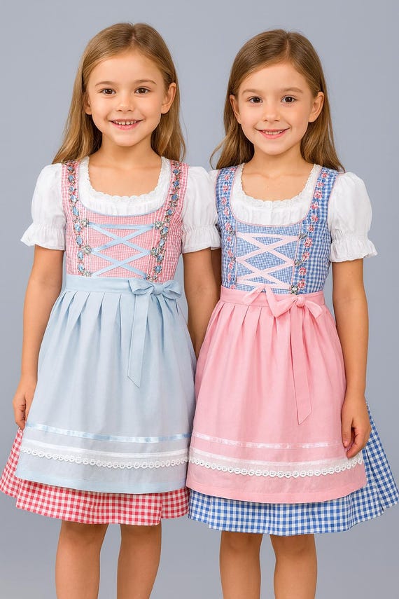 oktoberfest dress blue Black Sky Blue Dirndl Dress Traditional Bavarian Oktoberfest Outfit, Lace Apron