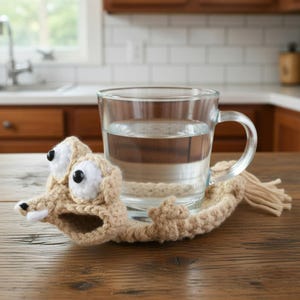 Scrat Squirrel Crochet Pattern PDF, Cute Mug Rug Coaster, Beginner Friendly, Fun Home Decor Gift Idea