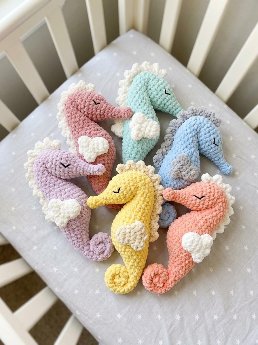 30 Seahorse Crochet Patterns to Make for Ocean-Inspired Gifts, Nursery Decor, and... 28 Beginner-Friendly Seahorse Plush Pattern