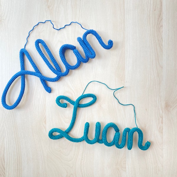 Custom Name Sign | Personalised Gift | Knitted Wire Names | Babyshower Gift | Nursery Decor | Wall Art for Kids | Birthday Gift |
