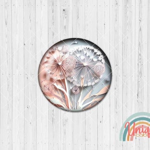 Motivo cabochon fiori di carta origami dente di leone floreale - set cabochon A4762