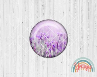 Motif cabochon flowers blossom purple grass meadow summer field landscape - cabochon set A4606