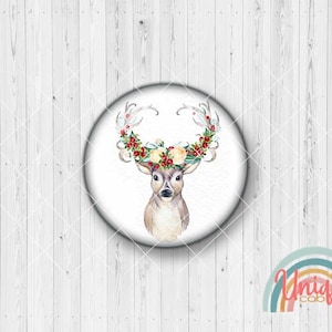 Motief cabochon hertengewei bloemen bloesems kop - cabochon set A4326