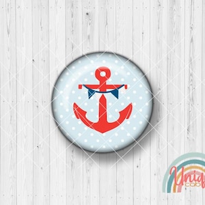 Motif cabochon anchor blue red love Hamburg maritime shipping boat pennant chain pennant - cabochon set A1021