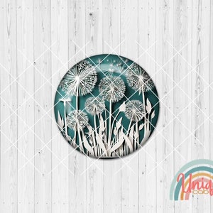 Motivcabochon Scherenschnitt Blumen Wiese bunt Frühling Sommer - Cabochon Set A5074
