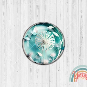 Motivo cabochon fiori carta origami dente di leone floreale - set cabochon A4764