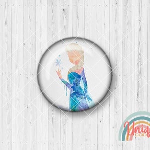 Motif cabochon Elsa ice queen snowflake blue ice snow - cabochon set A4356