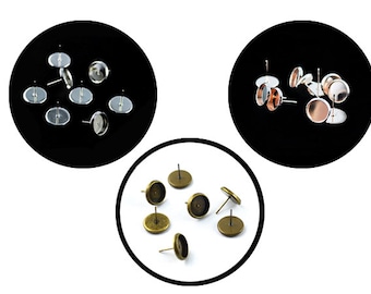 Ohrstecker versilbert Silber Silberfarben bronze Ohrring Ohrringe 10mm - OS10mm