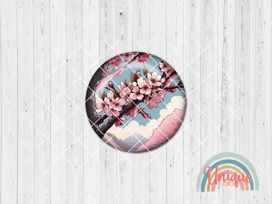 Motif Cabochon Cherry Blossom Flowers Spring Pink - Cabochon