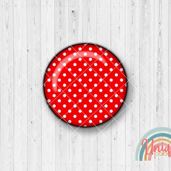 Cabochon motif pois pois rouges - cabochon set A2668