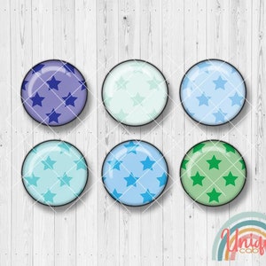 Motif cabochon star stars colorful star shower astronomy starry sky - cabochon set A0374