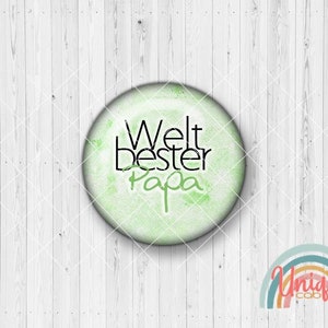 Motif cabochon world&#39;s best dad green saying father&#39;s day love - Cabochon Set A4536
