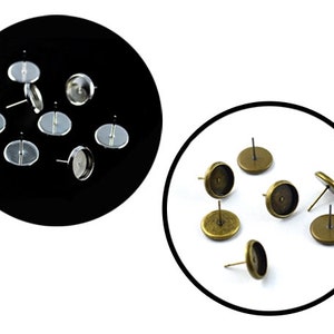 Stud earrings silver plated silver silver bronze earring earrings 8 mm - OS8mm
