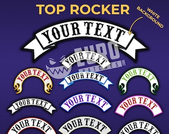 Top witte jas rocker, geborduurde patch, rugpatch, biker patch, aangepaste patch, rocker patch, parche motero