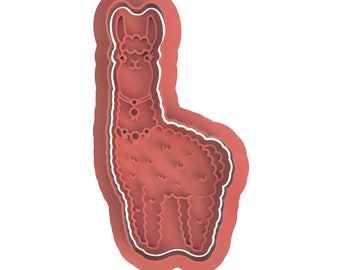 Lama Cookie Cutter, Stempel und Debosser Set