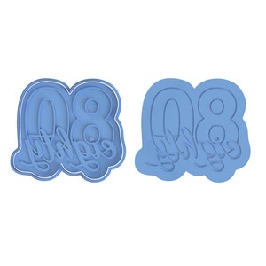 Basic Number 1 Cookie Cutter and Embosser Stamp 