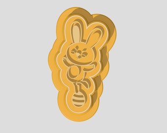 Osterhase Ausstechform, Stempel und Prägestempel Set