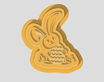 Osterhase Ausstechform, Stempel und Prägestempel Set